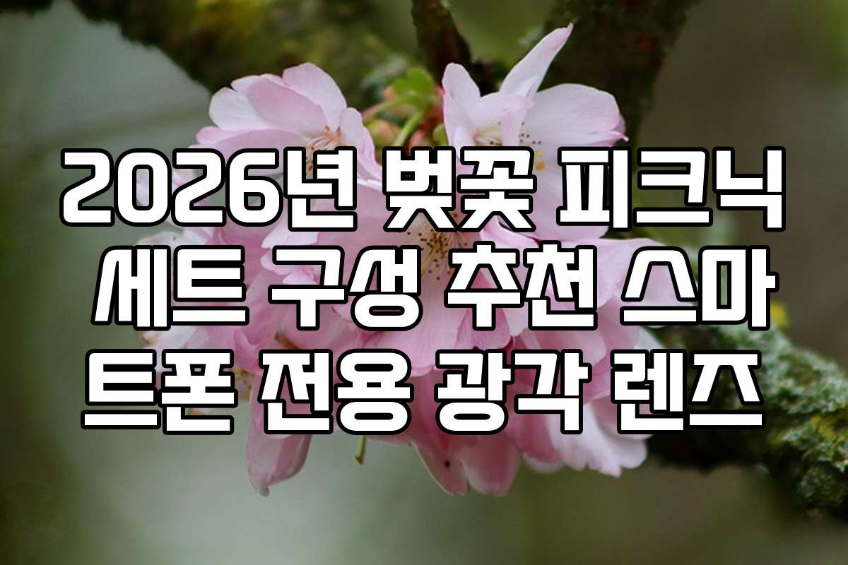 2026년 벚꽃 피크닉 세트 구성 추천 스마트폰 전용 광각 렌즈