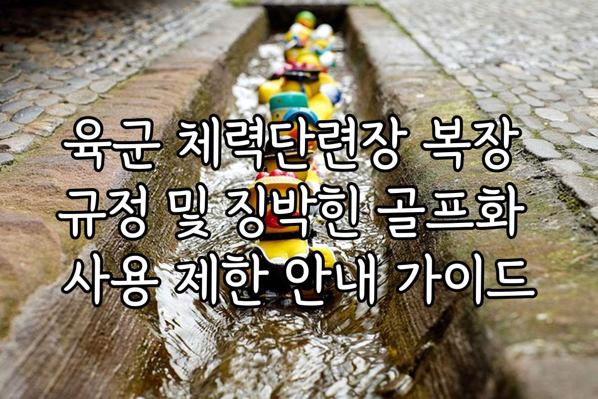 육군 체력단련장 복장 규정 및 징박힌 골프화 사용 제한 안내 가이드