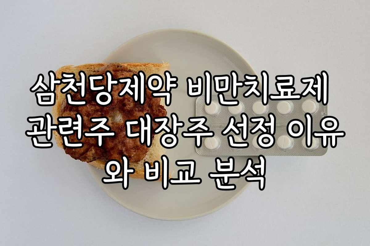 삼천당제약 비만치료제 관련주 대장주 선정 이유와 비교 분석