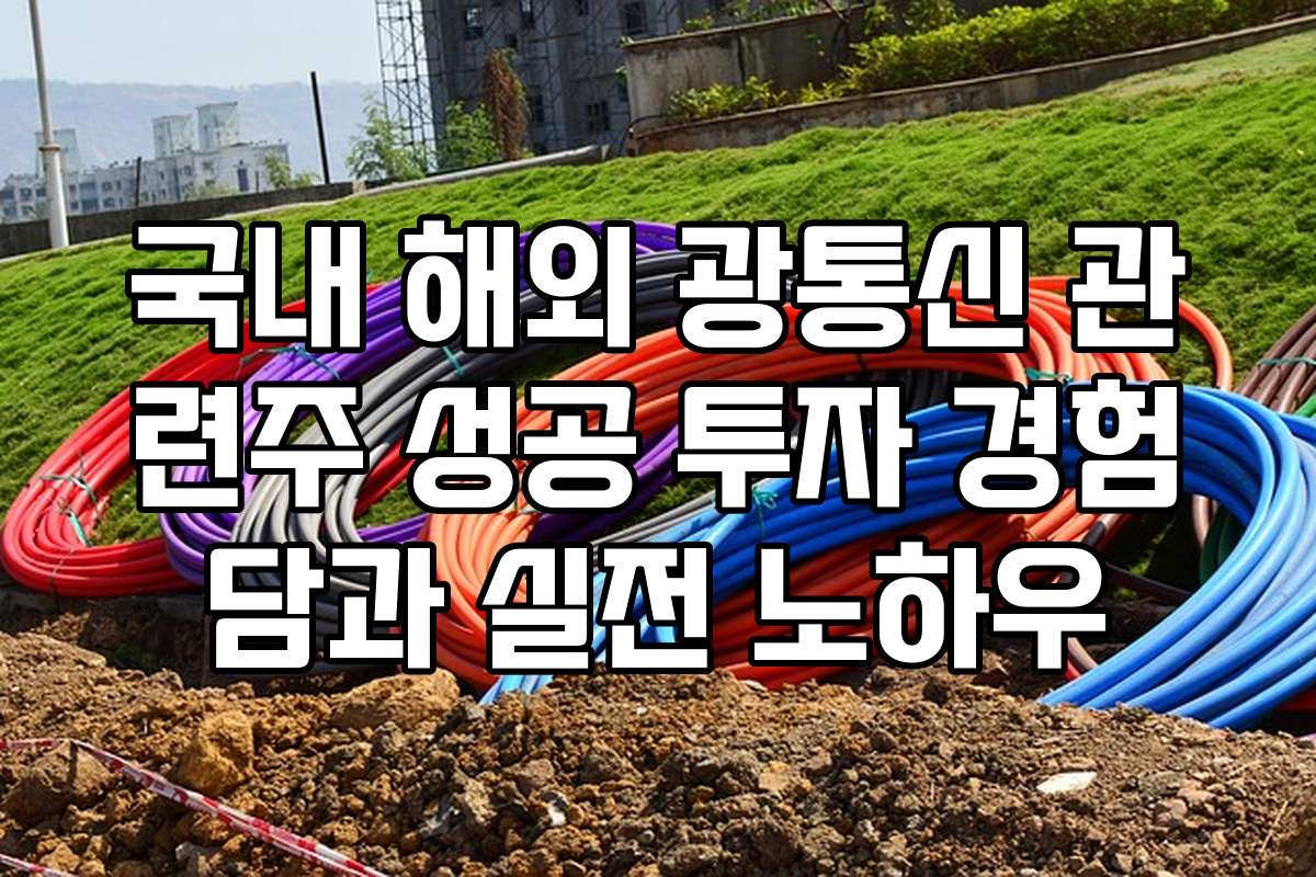 국내 해외 광통신 관련주 성공 투자 경험담과 실전 노하우