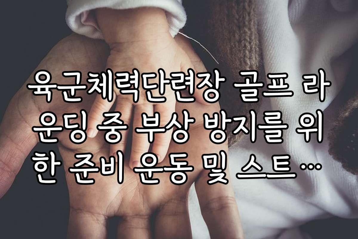 육군체력단련장 골프 라운딩 중 부상 방지를 위한 준비 운동 및 스트레칭 팁