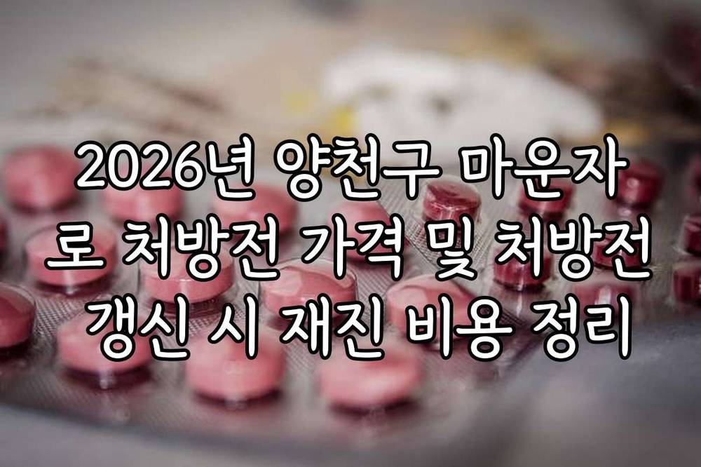 2026년 양천구 마운자로 처방전 가격 및 처방전 갱신 시 재진 비용 정리
