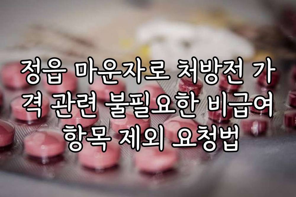 정읍 마운자로 처방전 가격 관련 불필요한 비급여 항목 제외 요청법