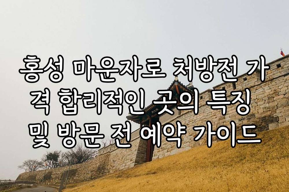 홍성 마운자로 처방전 가격 합리적인 곳의 특징 및 방문 전 예약 가이드