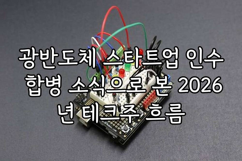 광반도체 스타트업 인수 합병 소식으로 본 2026년 테크주 흐름
