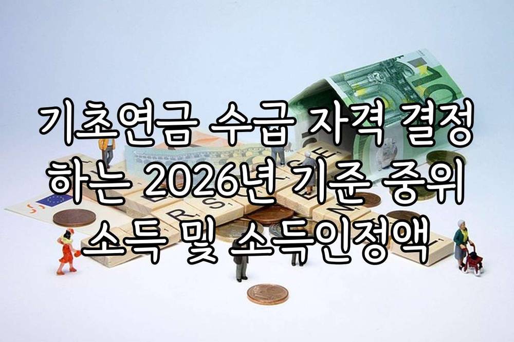 기초연금 수급 자격 결정하는 2026년 기준 중위소득 및 소득인정액