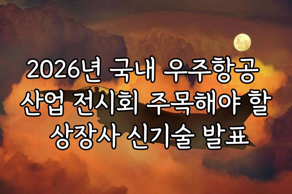 2026년 국내 우주항공 산업 전시회 주목해야 할 상장사 신기술 발표