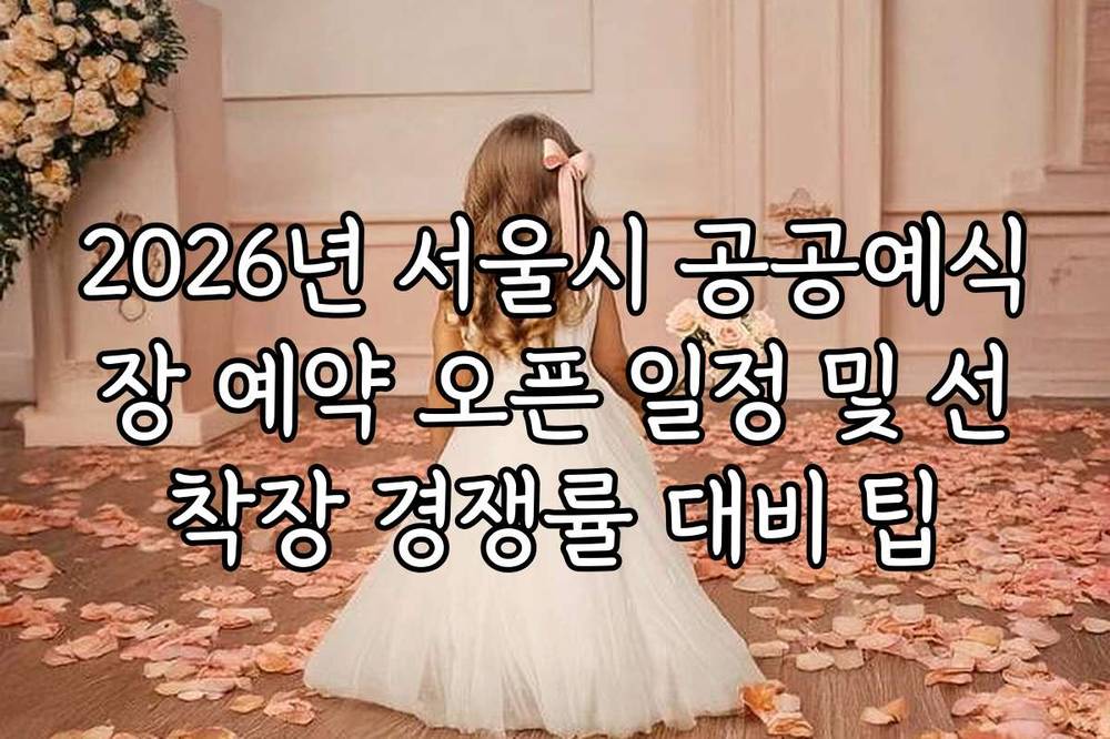 2026년 서울시 공공예식장 예약 오픈 일정 및 선착장 경쟁률 대비 팁