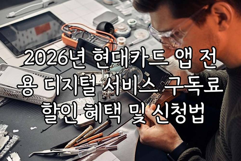 2026년 현대카드 앱 전용 디지털 서비스 구독료 할인 혜택 및 신청법