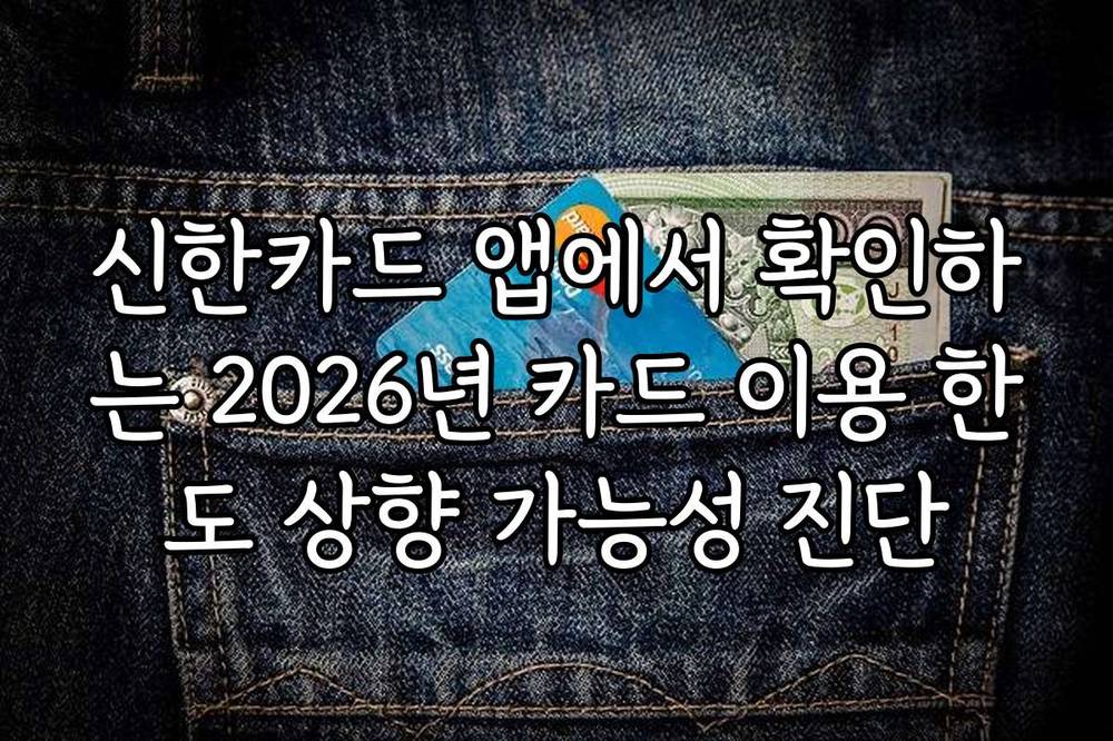 신한카드 앱에서 확인하는 2026년 카드 이용 한도 상향 가능성 진단