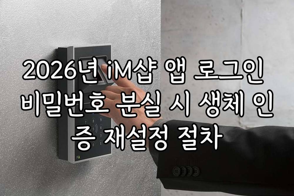 2026년 iM샵 앱 로그인 비밀번호 분실 시 생체 인증 재설정 절차