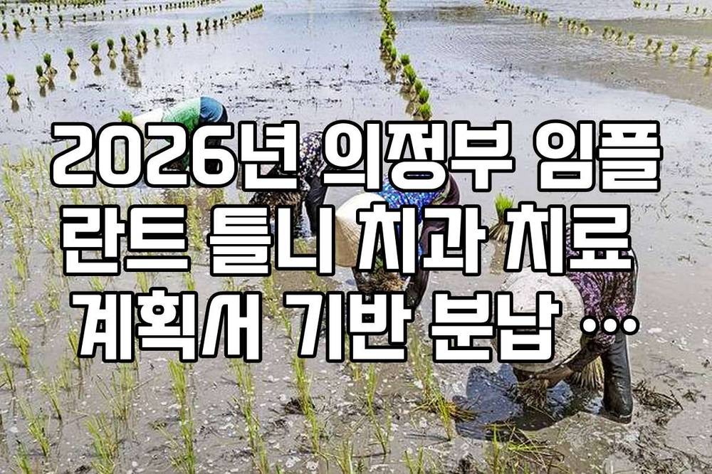 2026년 의정부 임플란트 틀니 치과 치료 계획서 기반 분납 가능 여부
