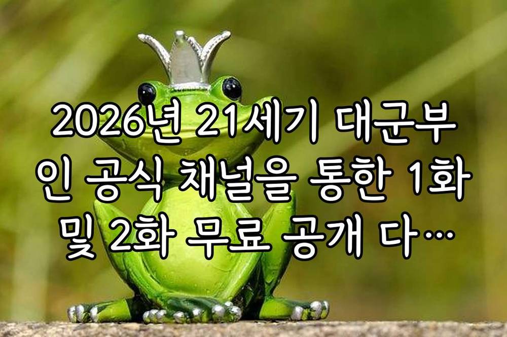 2026년 21세기 대군부인 공식 채널을 통한 1화 및 2화 무료 공개 다시보기