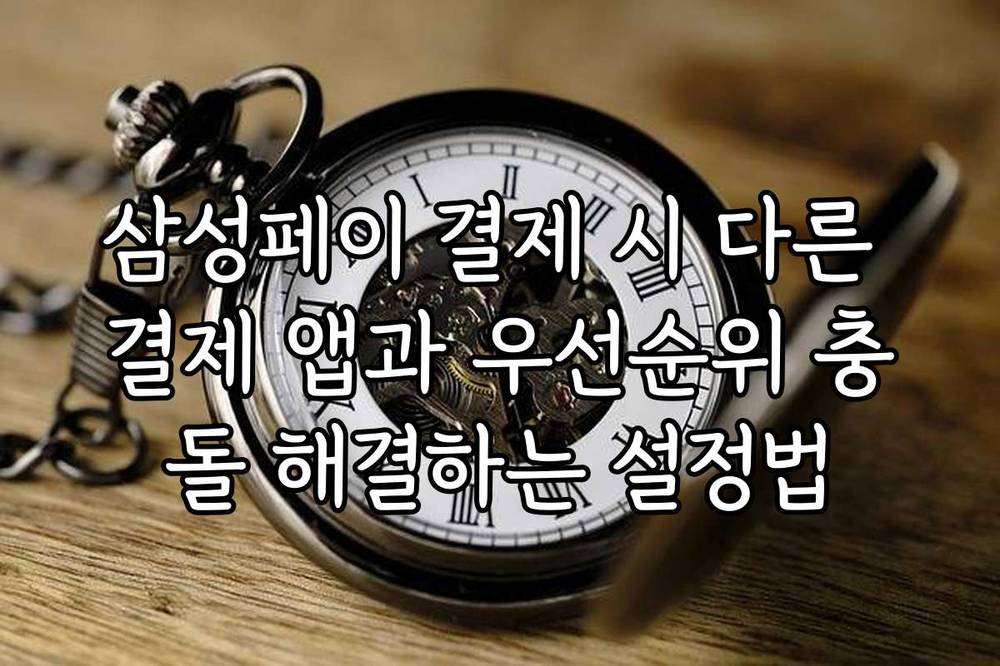 삼성페이 결제 시 다른 결제 앱과 우선순위 충돌 해결하는 설정법