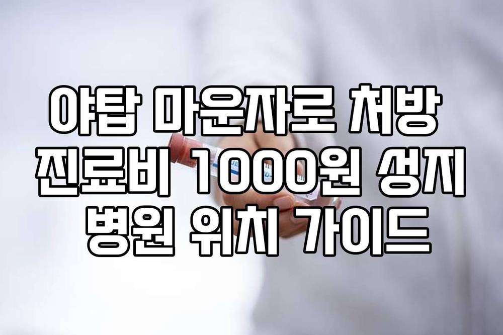 야탑 마운자로 처방 진료비 1000원 성지 병원 위치 가이드