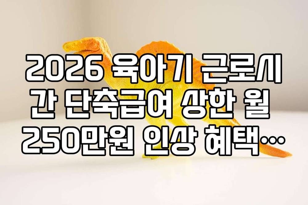 2026 육아기 근로시간 단축급여 상한 월 250만원 인상 혜택 받는 방법