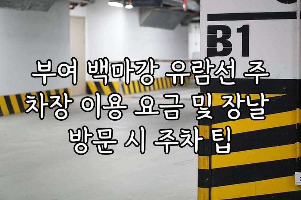 부여 백마강 유람선 주차장 이용 요금 및 장날 방문 시 주차 팁