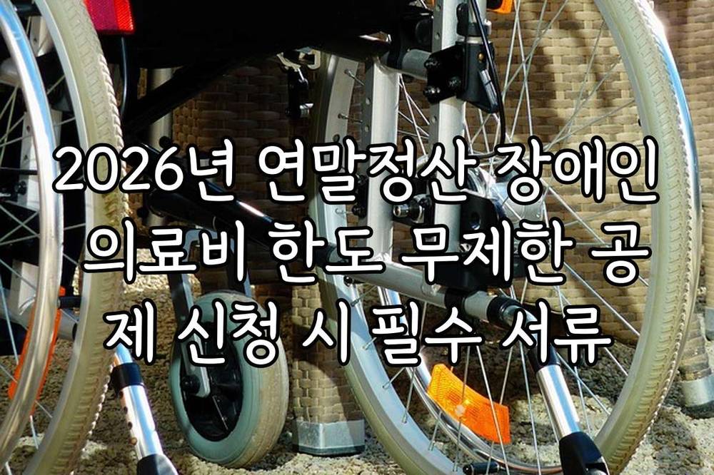 2026년 연말정산 장애인 의료비 한도 무제한 공제 신청 시 필수 서류