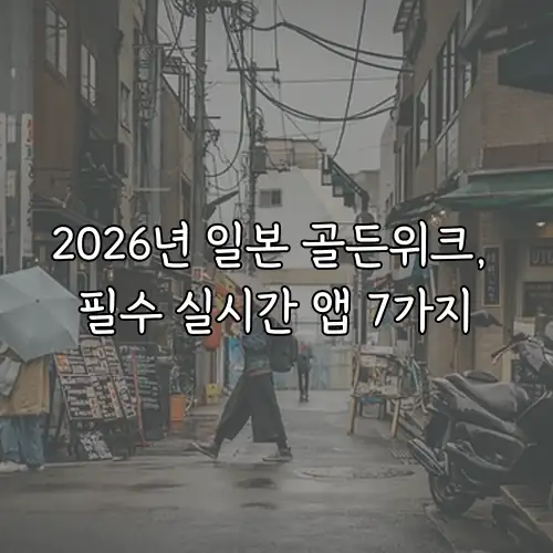 2026년 일본 골든위크, 필수 실시간 앱 7가지