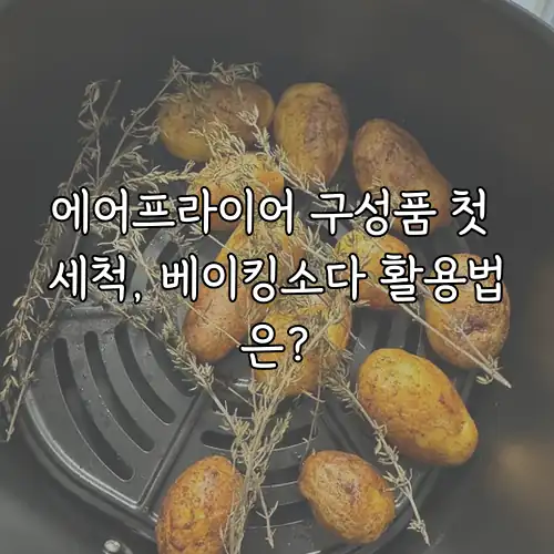 에어프라이어 구성품 첫 세척, 베이킹소다 활용법은?