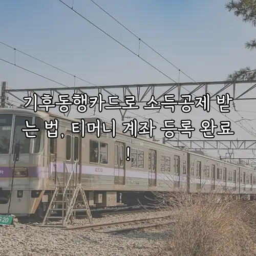 기후동행카드로 소득공제 받는 법, 티머니 계좌 등록 완료!