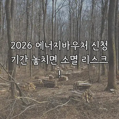 2026 에너지바우처 신청기간 놓치면 소멸 리스크!