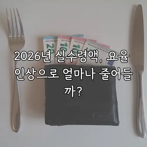 2026년 실수령액, 요율 인상으로 얼마나 줄어들까?