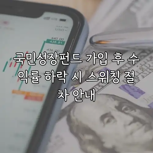국민성장펀드 가입 후 수익률 하락 시 스위칭 절차 안내