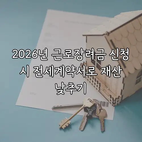 2026년 근로장려금 신청 시 전세계약서로 재산 낮추기