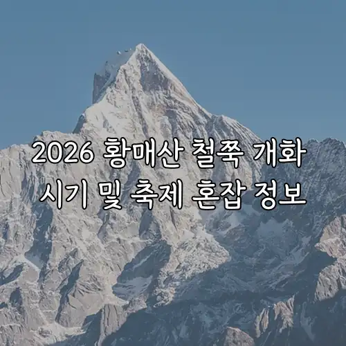 2026 황매산 철쭉 개화 시기 및 축제 혼잡 정보
