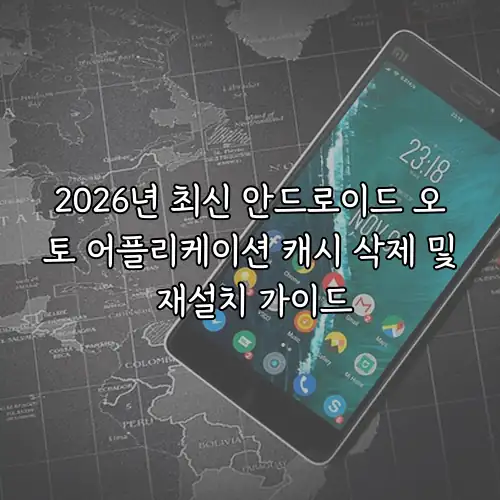 2026년 최신 안드로이드 오토 어플리케이션 캐시 삭제 및 재설치 가이드