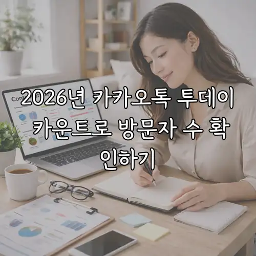 2026년 카카오톡 투데이 카운트로 방문자 수 확인하기
