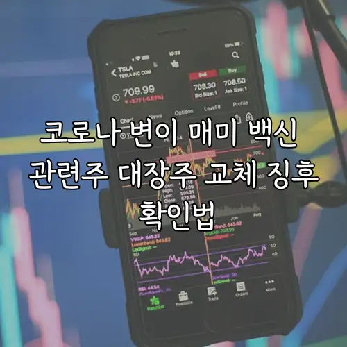 코로나 변이 매미 백신 관련주 대장주 교체 징후 확인법
