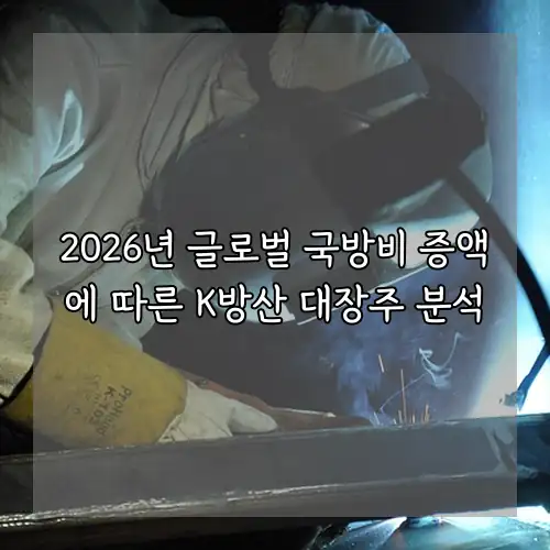 2026년 글로벌 국방비 증액에 따른 K방산 대장주 분석