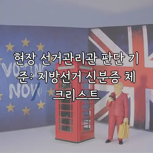 현장 선거관리관 판단 기준: 지방선거 신분증 체크리스트