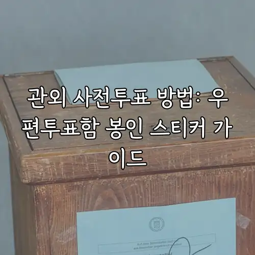 관외 사전투표 방법: 우편투표함 봉인 스티커 가이드